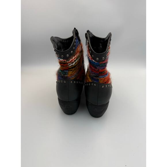 Roper Black Multicolor Woven Studded Booties 8 - Picture 4 of 9